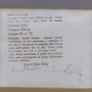 Giacomo Balla - serigrafia - Forme Grido Viva l'Italia