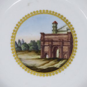 Piatto di porcellana russa - San Pietroburgo 1795-1796 (Arc de Settimius Sever)