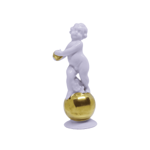 Porcellana Gerold - Tre cherubini su palla color oro