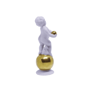 Porcellana Gerold - Tre cherubini su palla color oro